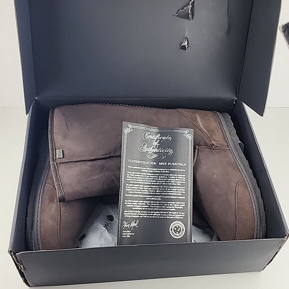 Emu Other - EMU Australia chocolate platinum outback hi suede boots sheepskin fur mens 13